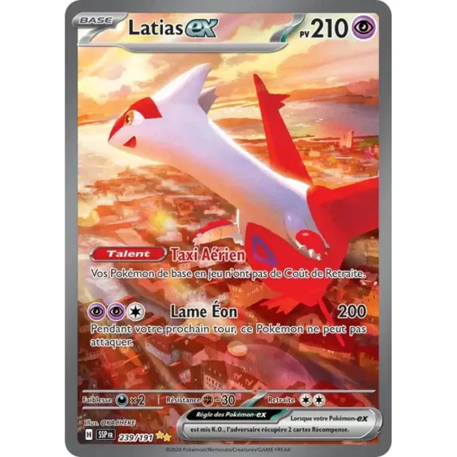 Carte Pokémon Latias ex 239/191 - EV8 Étincelles Déferlantes