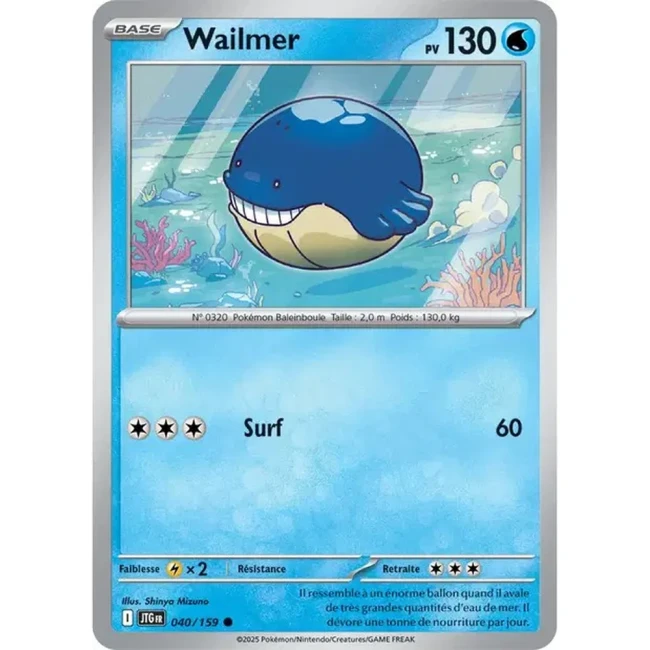 Carte Pokémon Wailmer 40/159 - EV9 Aventures Ensemble