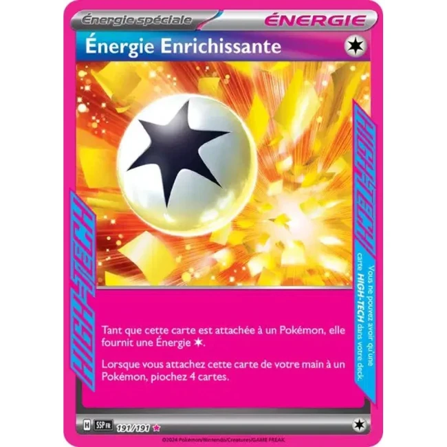 Carte Pokémon Énergie Enrichissante 191/191 - EV8 Étincelles Déferlantes