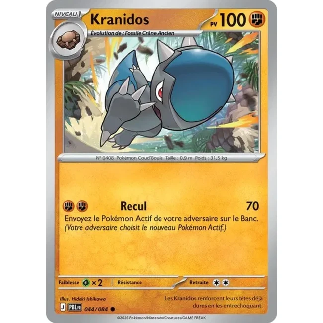 Carte Pokémon Kranidos 44/084 - ME05 Nuit Noire