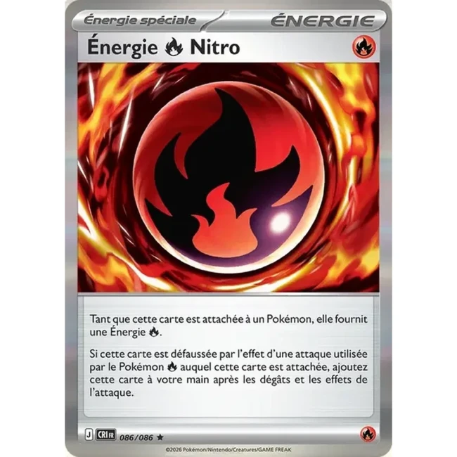 Carte Pokémon Énergie Feu Nitro 86/086 - ME04 Chaos Ascendant