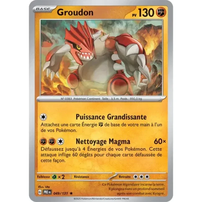 Carte Pokémon Groudon 49/131 - EV8.5 Evolutions Prismatiques