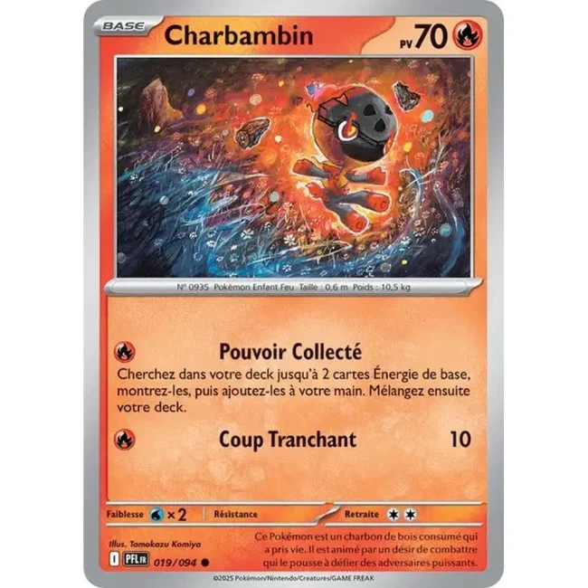 Carte Pokémon Charbambin 19/94 - ME02 Flammes Fantasmagoriques