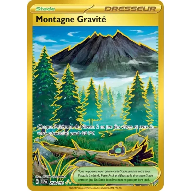 Carte Pokémon Montagne Gravité 250/191 - EV8 Étincelles Déferlantes
