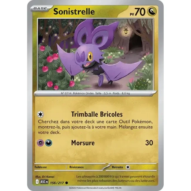 Carte Pokémon Sonistrelle 156/217 - ME02.5 Héros Transcendants