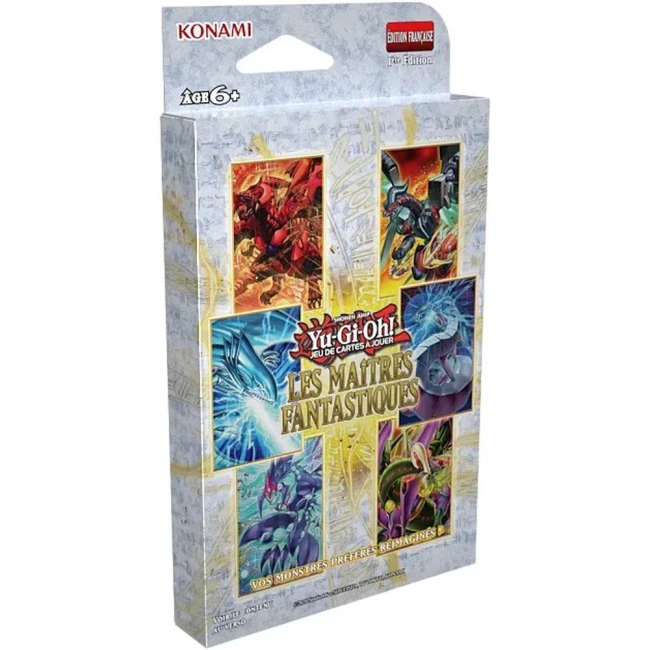 Vue de côté du coffret français Yu-Gi-Oh! Les Maîtres Fantastiques Vue de côté du coffret français Yu-Gi-Oh! Les Maîtres Fantastiques