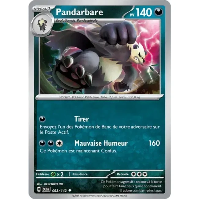 Carte Pokémon Pandarbare 93/142 - EV7 - Couronne Stellaire