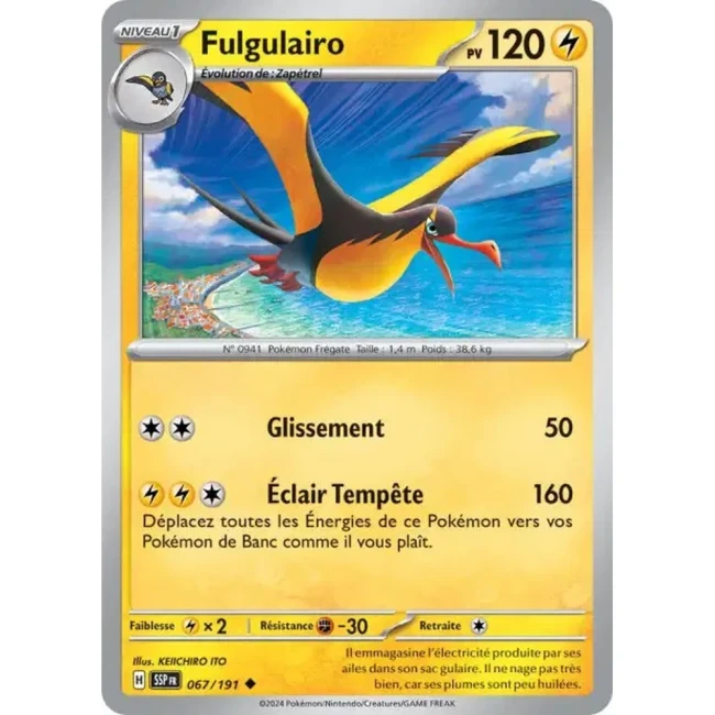 Carte Pokémon Fulgulairo 67/191 - EV8 Étincelles Déferlantes
