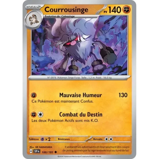 Carte Pokémon Courrousinge 100/191 - EV8 Étincelles Déferlantes