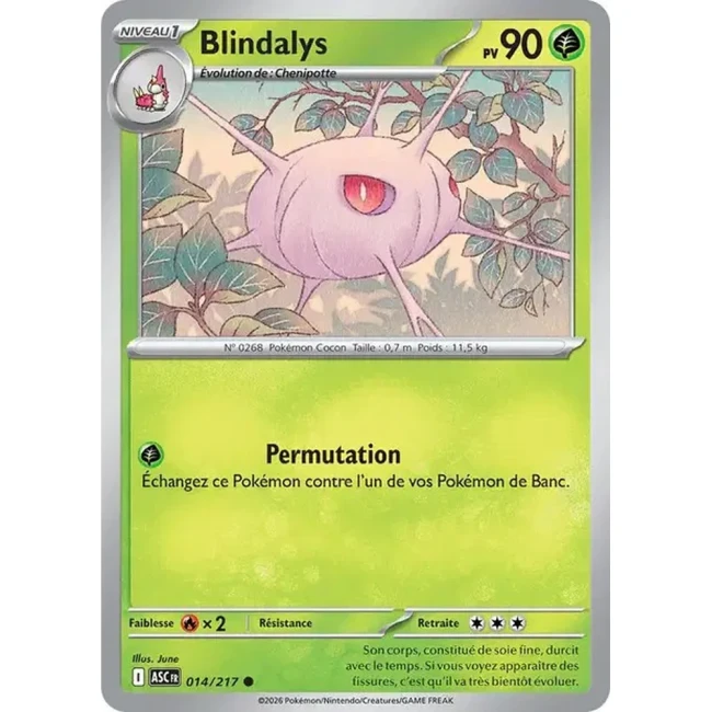 Carte Pokémon Blindalys 14/217 - ME02.5 Héros Transcendants