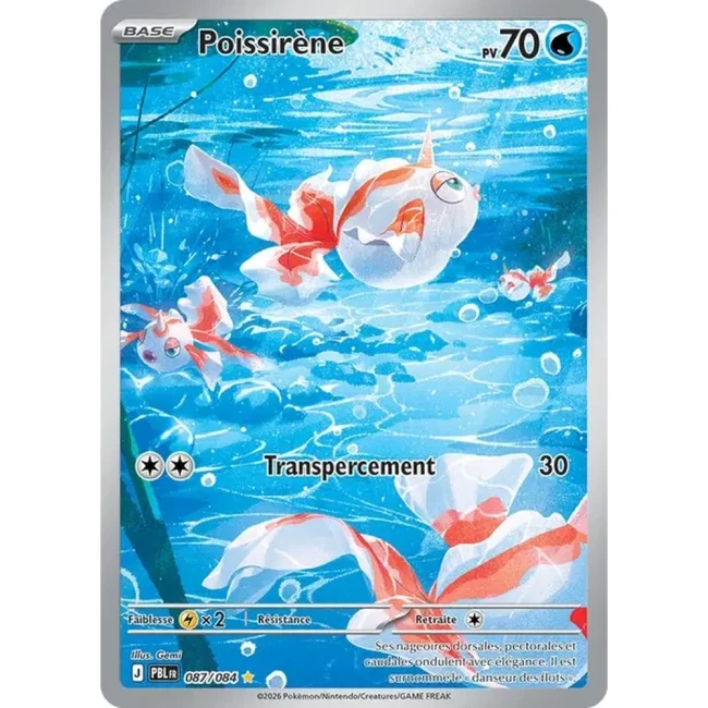 Carte Pokémon Poissirène 87/084 - ME05 Nuit Noire