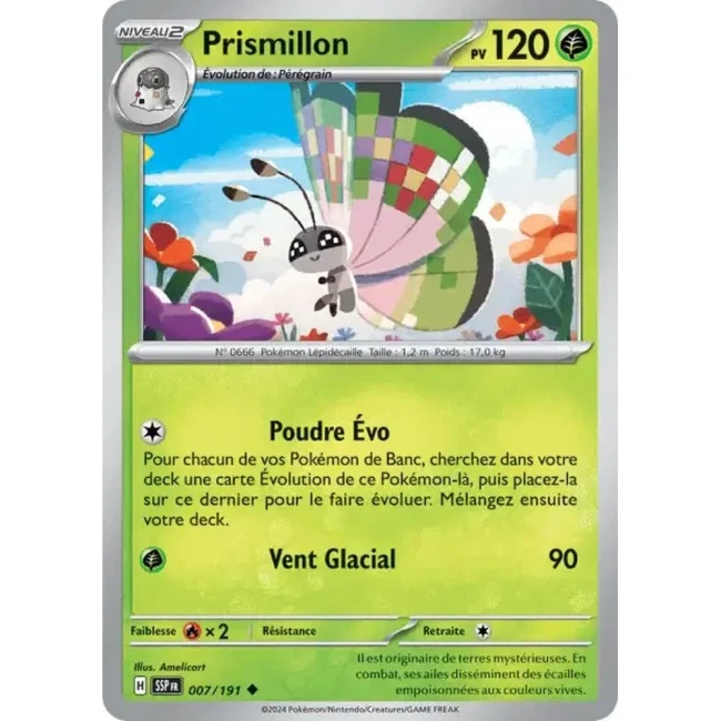 Carte Pokémon Prismillon 7/191 - EV8 Étincelles Déferlantes