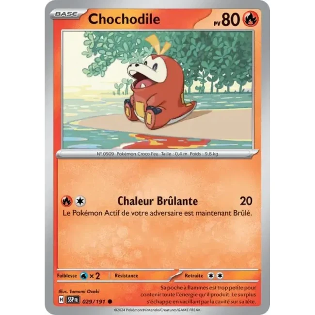 Carte Pokémon Chochodile 29/191 - EV8 Étincelles Déferlantes