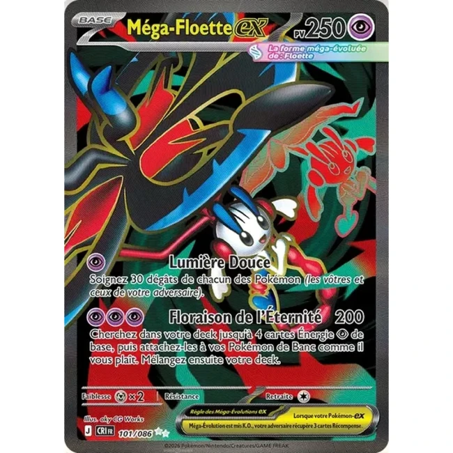 Carte Pokémon Méga-Floette ex 101/086 - ME04 Chaos Ascendant