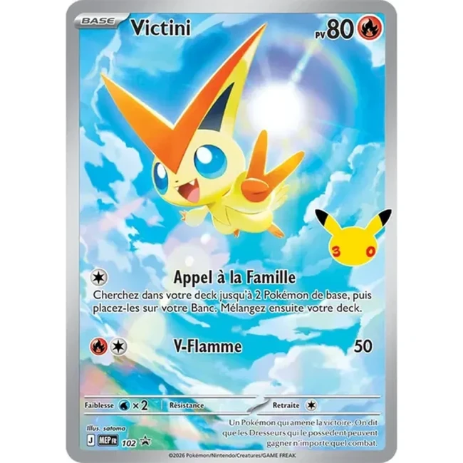 Carte Pokémon Victini 102 - Méga évolution PROMO
