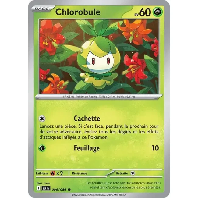 Carte Pokémon Chlorobule 6/86 - EV10.5 Foudre Noire