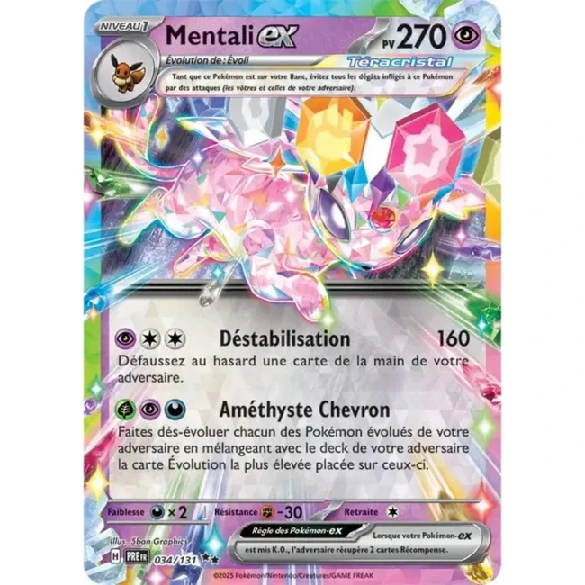 Carte Pokémon Mentali ex 34/131 - EV8.5 Evolutions Prismatiques