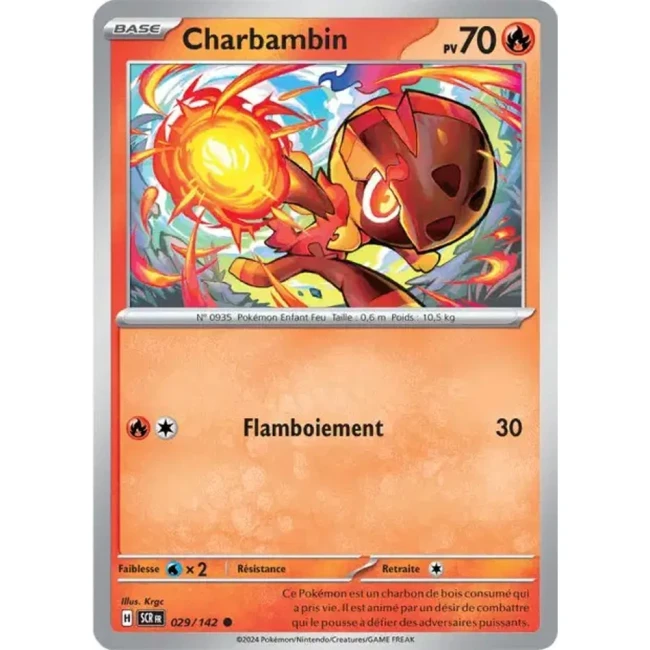 Carte Pokémon Charbambin 29/142 - EV7 - Couronne Stellaire