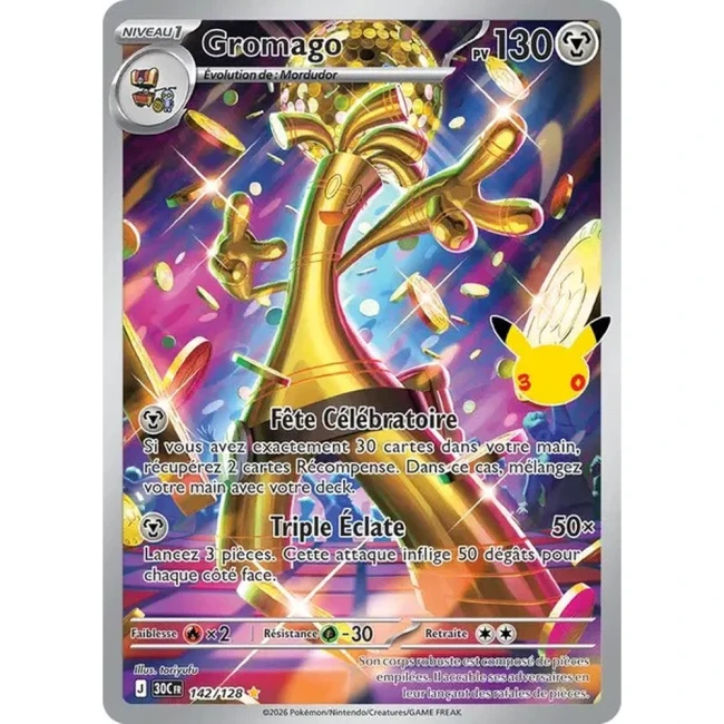 Carte Pokémon Gromago 142/128 – 30e Anniversaire FR