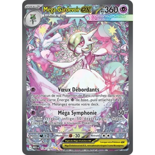 Carte Pokémon Méga-Gardevoir ex 178/132 - ME1 Méga évolution