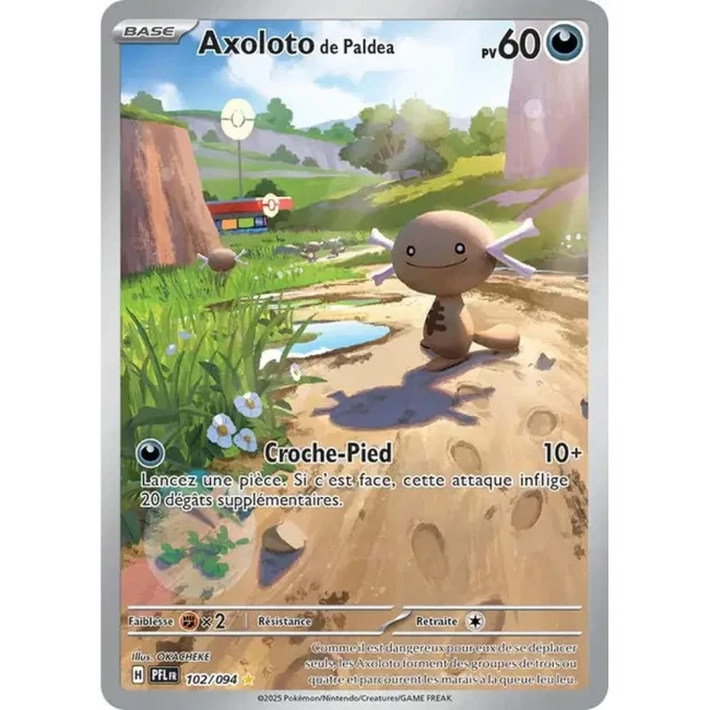 Carte Pokémon Axoloto de Paldéa 102/94 - ME02 Flammes Fantasmagoriques