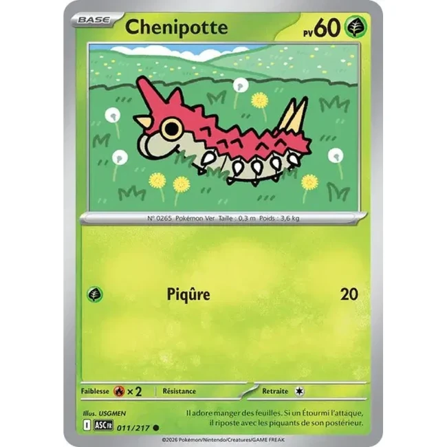 Carte Pokémon Chenipotte 11/217 - ME02.5 Héros Transcendants