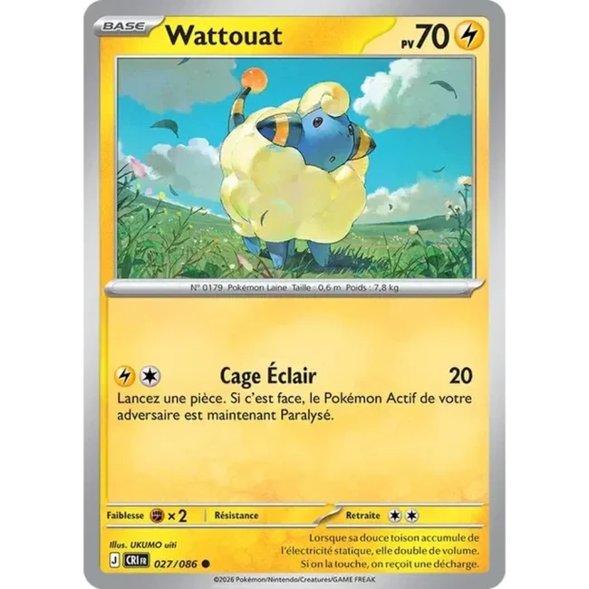 Carte Pokémon Wattouat 27/086 - ME04 Chaos Ascendant