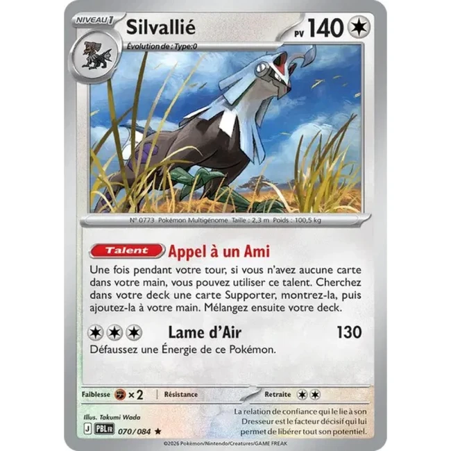 Carte Pokémon Silvallié 70/084 - ME05 Nuit Noire