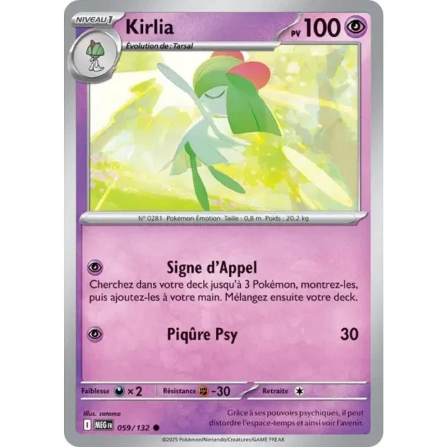 Carte Pokémon Kirlia 59/132 - ME1 Méga évolution
