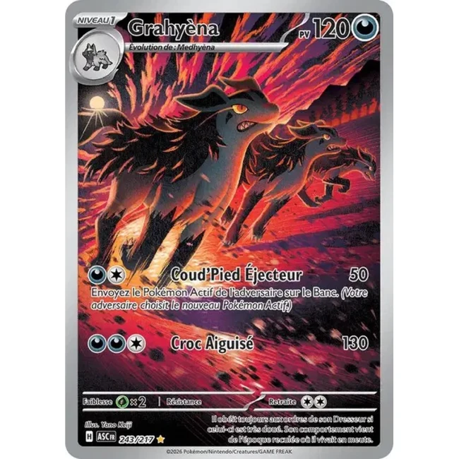 Carte Pokémon Grahyèna 243/217 - ME02.5  Héros Transcendants