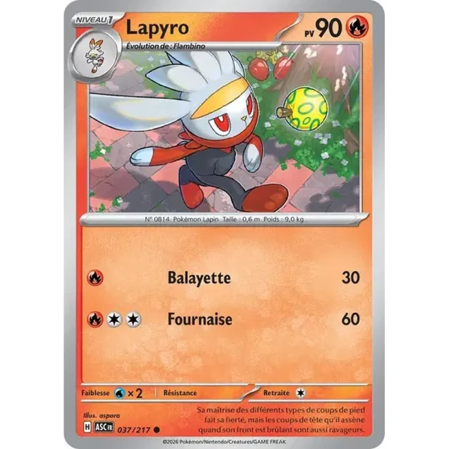 Carte Pokémon Lapyro 37/217 - ME02.5 Héros Transcendants