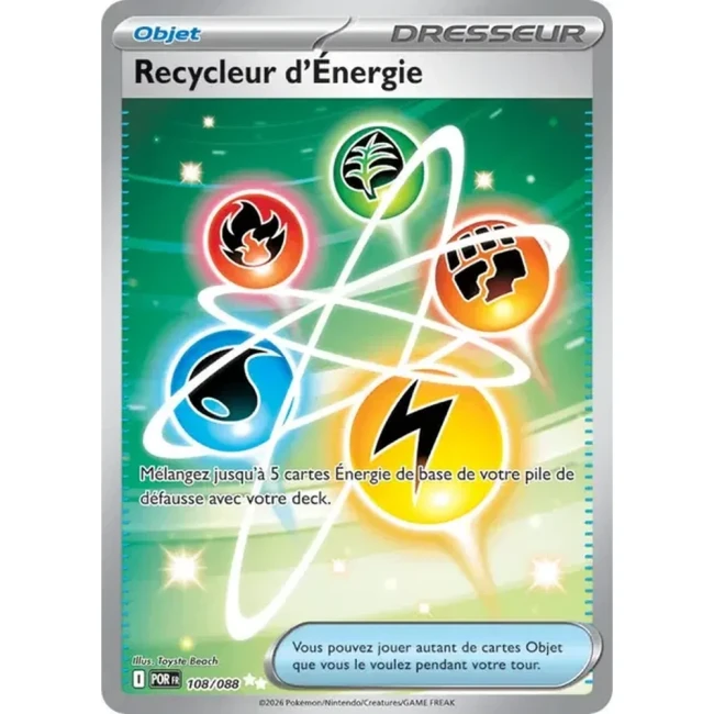 Carte Pokémon Recycleur d'Énergie 108/088 - ME03 Equilibre Parfait