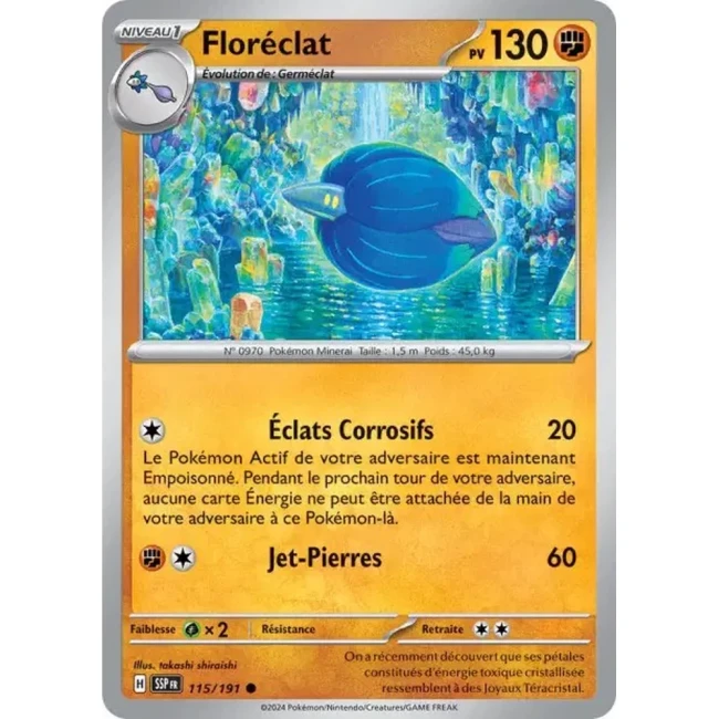 Carte Pokémon Floréclat 115/191 - EV8 Étincelles Déferlantes