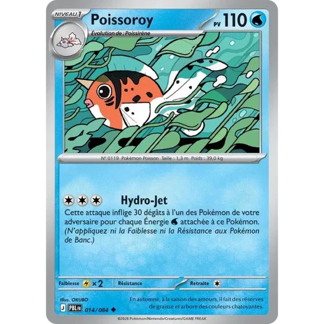 Carte Pokémon Poissoroy 14/084 - ME05 Nuit Noire