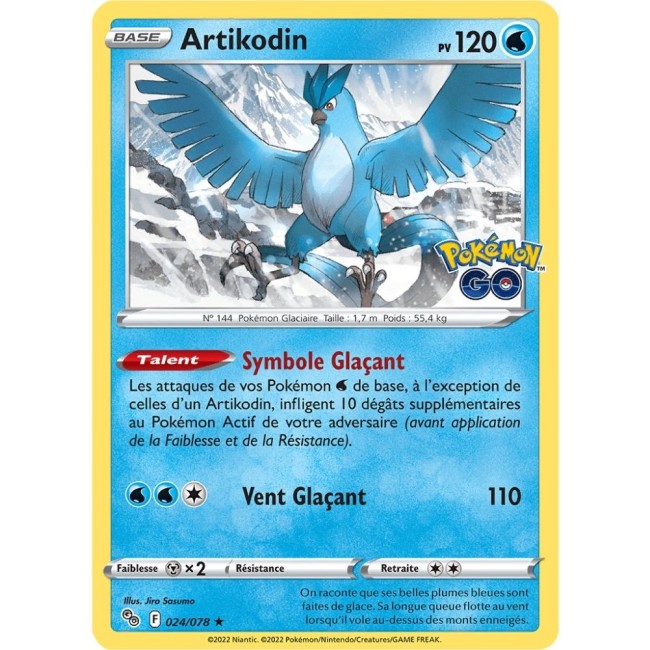  Carte Pokémon Artikodin 024/078 – Pokémon GO