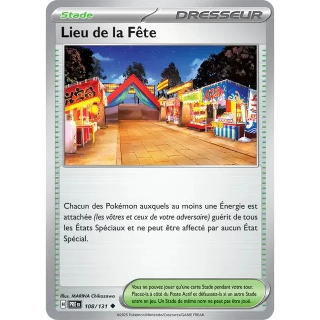 Carte Pokémon Lieu de la Fête 108/131 - EV8.5 Evolutions Prismatiques