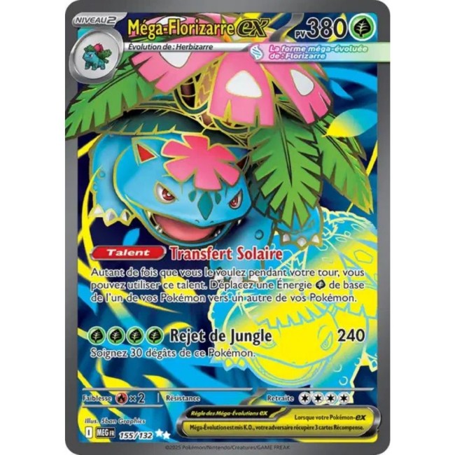 Collection Pokémon Premium Méga-Florizarre-ex - 1 Carte Promo Brillante, 1 Carte Grand Format Lenticulaire, 8 Boosters
