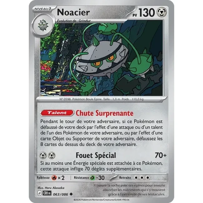 Carte Pokémon Noacier 63/086 - ME04 Chaos Ascendant