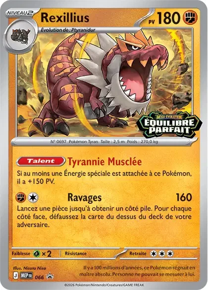 Carte Pokémon  Rexillius 066 - Méga évolution PROMO