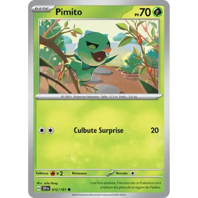 Carte Pokémon Pimito 12/191 - EV8 Étincelles Déferlantes