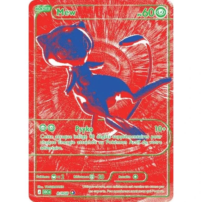 Carte Pokémon Mew R/RGB – rouge – 30e Anniversaire FR