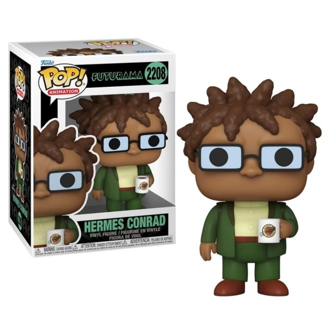 Funko POP Futurama Hermes Conrad et boîte vitrine