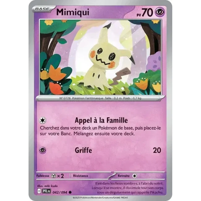 Carte Pokémon Mimiqui 42/94 - ME02 Flammes Fantasmagoriques