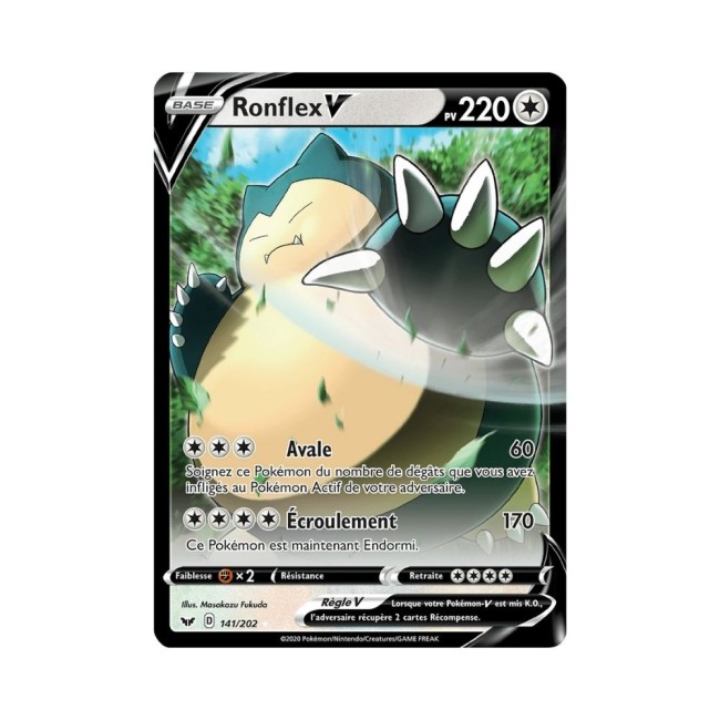 Carte Pokémon Epée et Bouclier - Ronflex 141/202