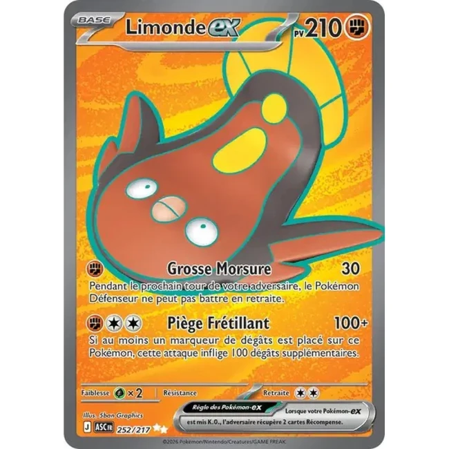 Carte Pokémon Limonde ex 252/217 - ME02.5  Héros Transcendants