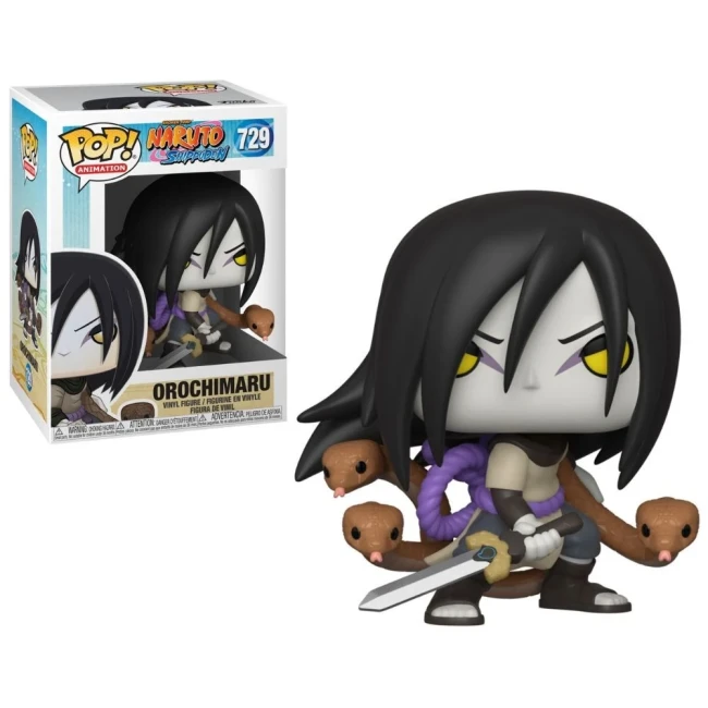 La figurine Funko Pop d'Orochimaru de Naruto Shippuden capture parfaitement l'essence de ce personnage mystérieux et menaçant. Avec ses cheveux noirs longs et sa peau pâle, il est représenté avec son regard intense et ses yeux jaunes, qui reflètent son ob