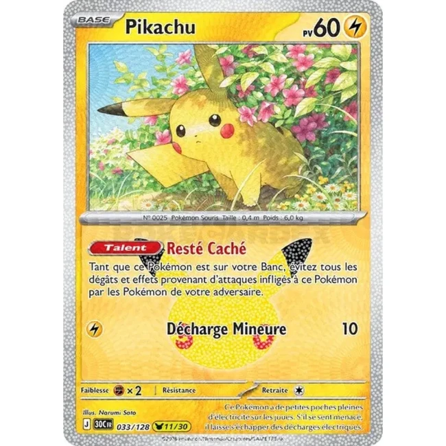 Carte Pokémon Pikachu 033/128 – 30e Anniversaire FR