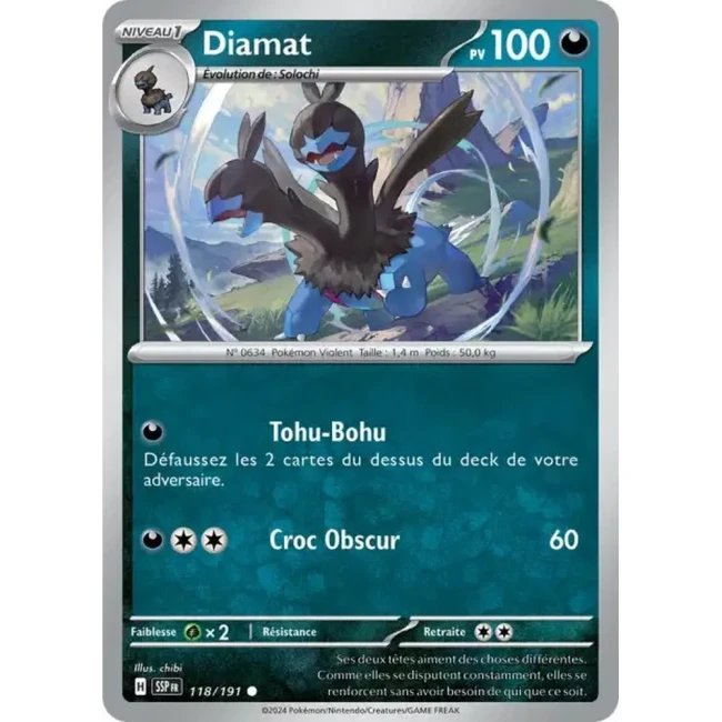 Carte Pokémon Diamat 118/191 - EV8 Étincelles Déferlantes