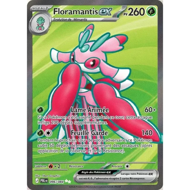 Carte Pokémon Floramantis ex 96/084 - ME05 Nuit Noire