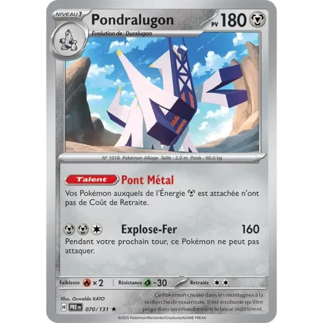 Carte Pokémon Pondralugon 70/131 - EV8.5 Evolutions Prismatiques